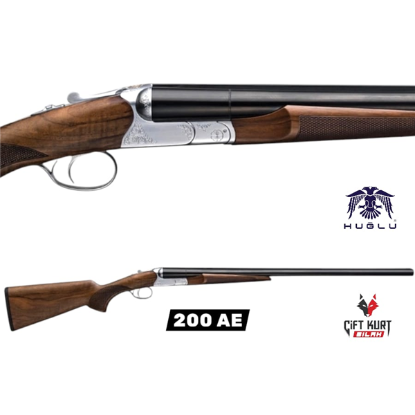 Huğlu 200 AE 12 Çifte Kırma Tek Tetik Beyaz Av Tüfeği